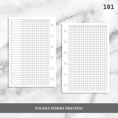 101: Monthly Daily Habit Tracker Mo2P