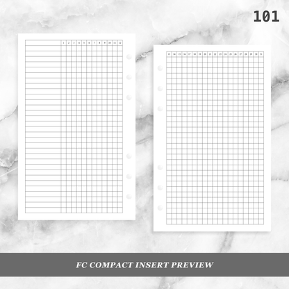 101: Monthly Daily Habit Tracker Mo2P