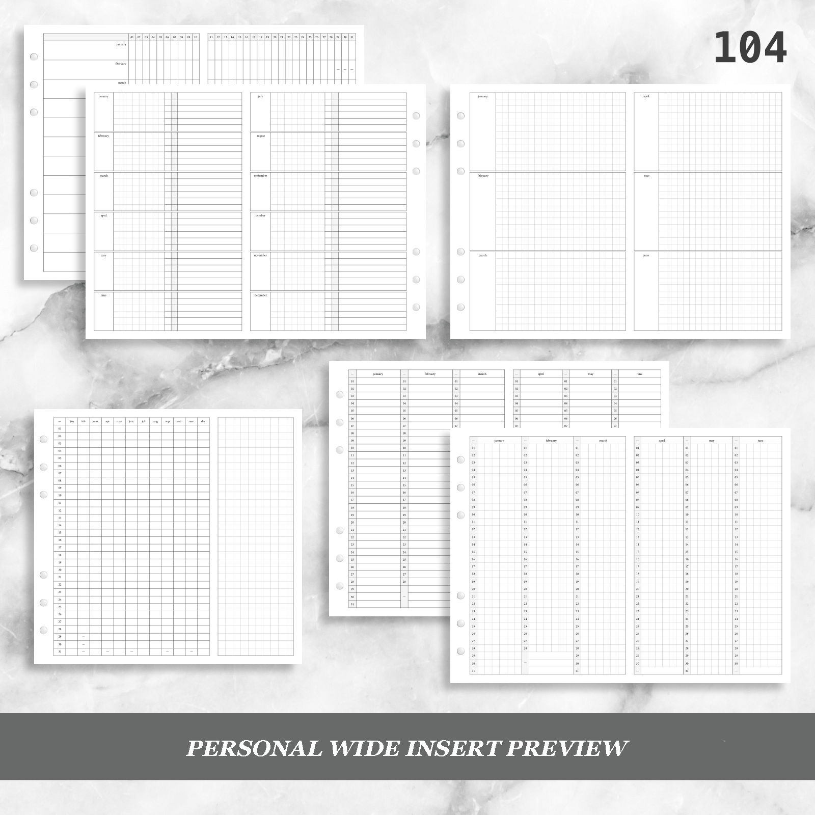 2024 Monthly Planner MO2P Personal Printable Planner 2024 Planner, 2 Page  Monthly Planner, Filofax Personal Size Inserts 