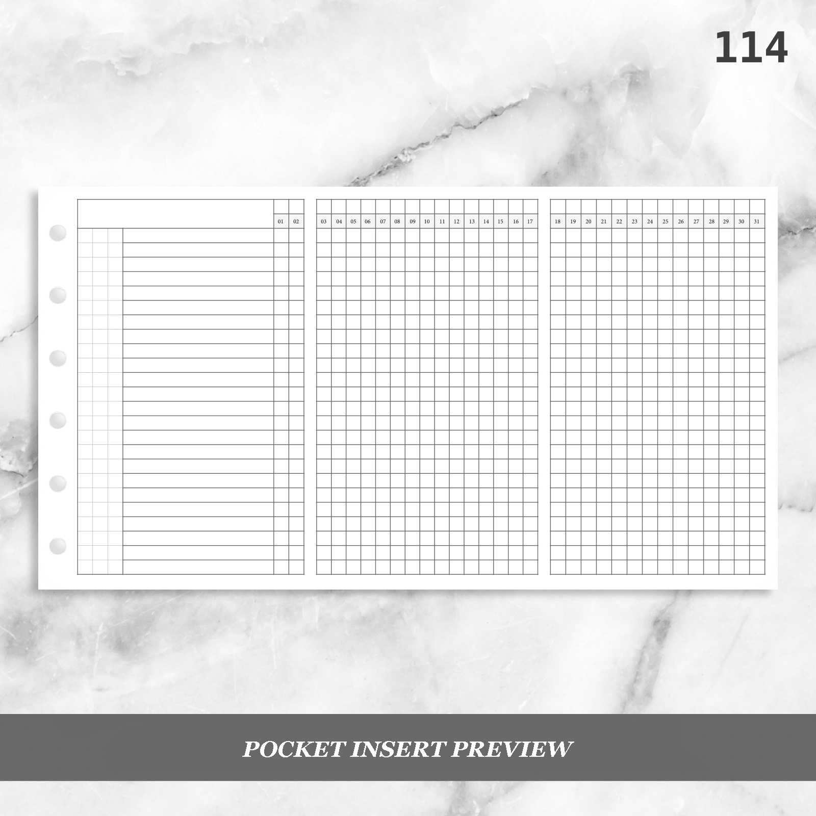 2024 WEEKLY Planner Insert Dated WO2P with Tracker, May Paper Co.