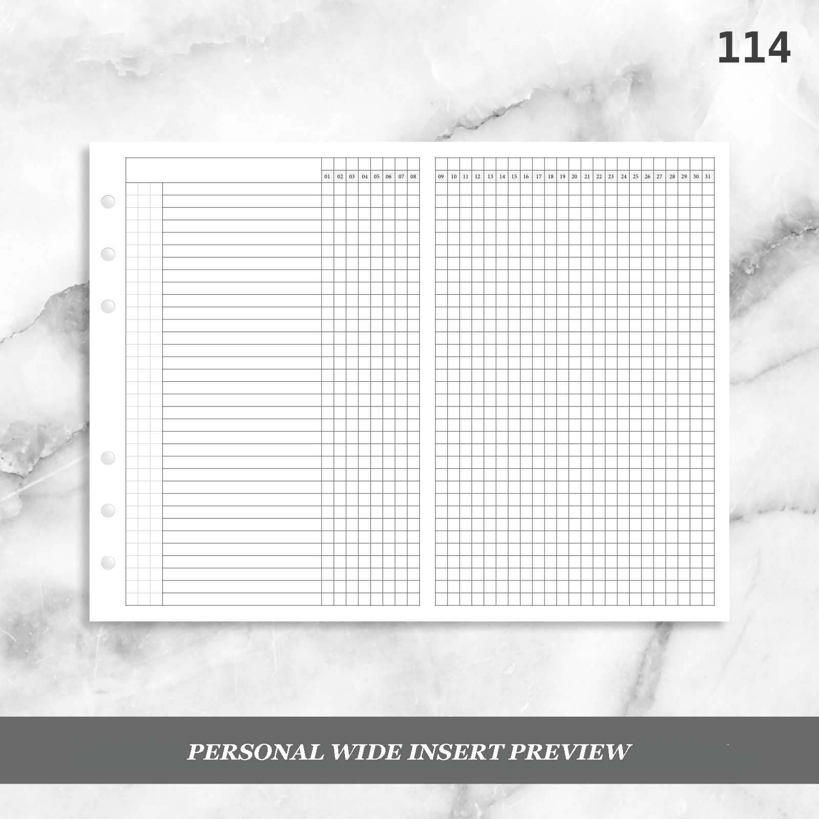 Pocket Monthly Habit Tracker Fold-Out Planner Insert Refill, 3.2 x 4.7  inches, Pre-Punched for 6-Rings to Fit Filofax, LV PM, Kikki K, Moterm and  Other Binders, 24 Sheets Per Pack - Yahoo Shopping