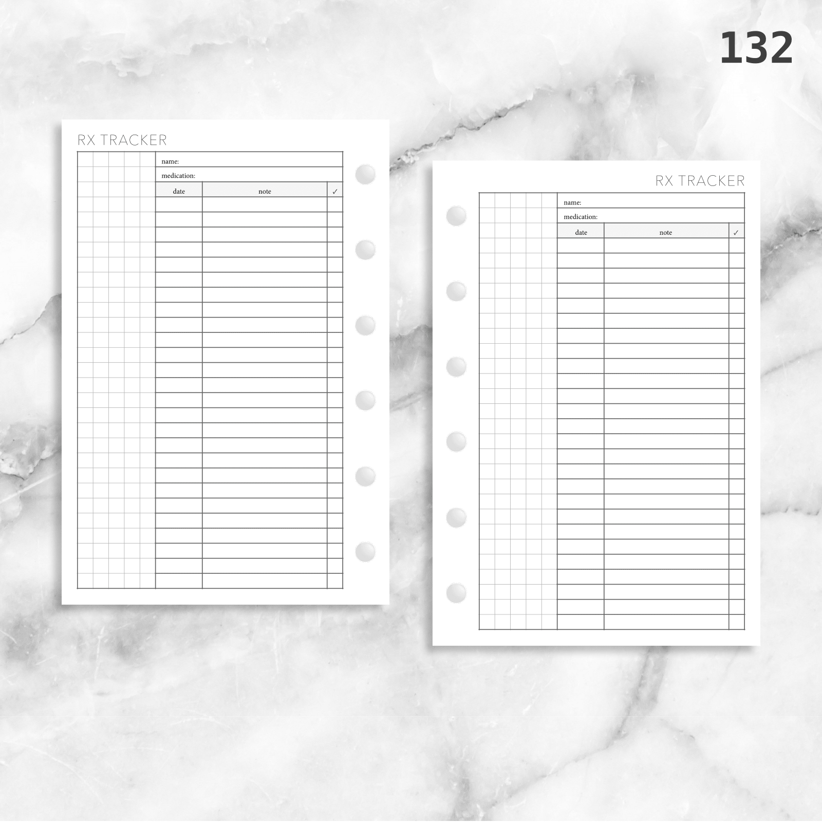 Planner Insert 132: Rx Medication Pickup Tracker – Peanuts Planner Co.