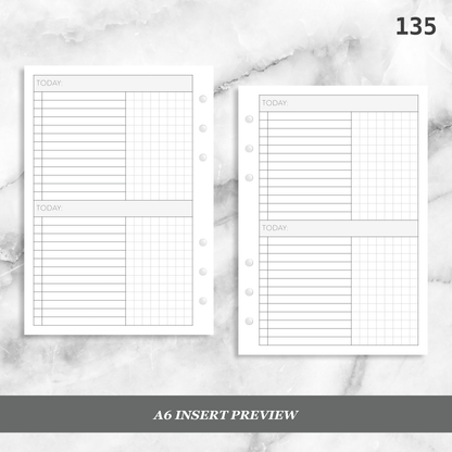 135: Daily Tasks & Grid Notes 2Do1P