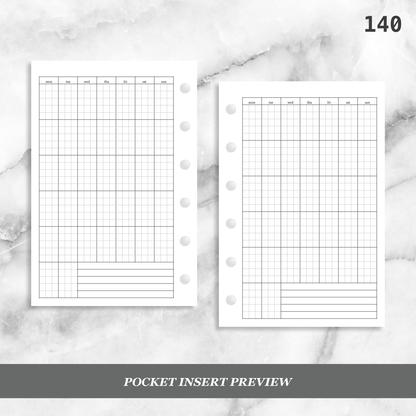 140: Vertical Monthly Mo1P Grid