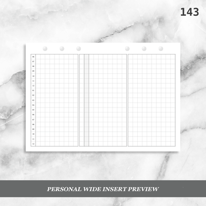 143: Horizontal Daily Timed Schedule w/ Tasks and Notes Column Do1P