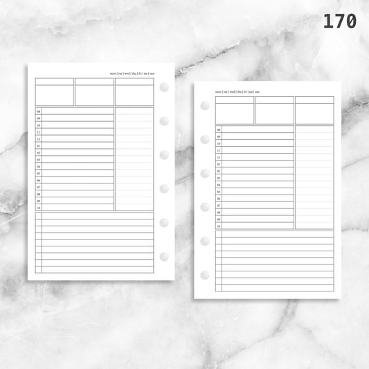  Pocket Size Daily Task Planner Insert, Sized and