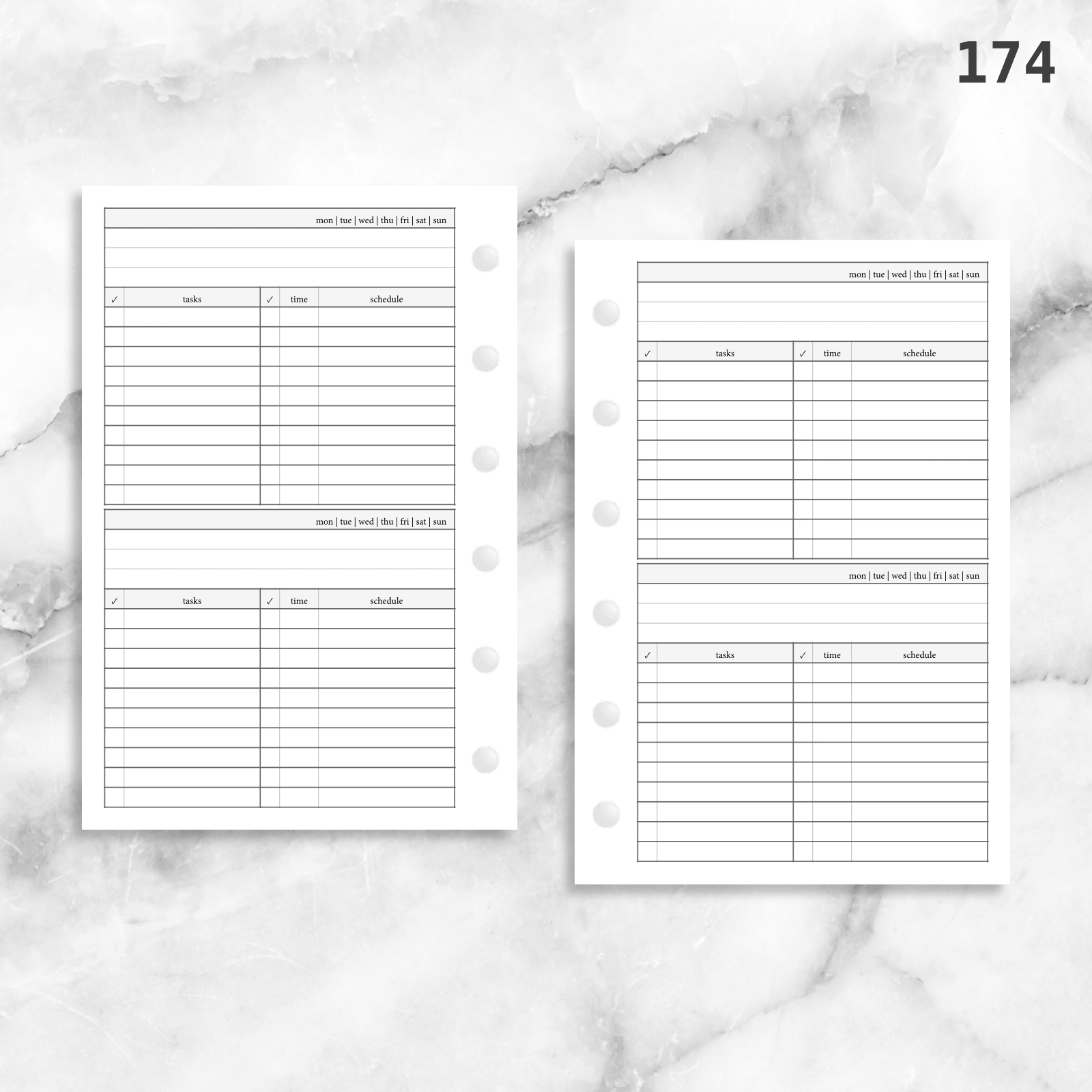 2024 Daily with Half Hourly Schedule Planner Insert Dated DO1P