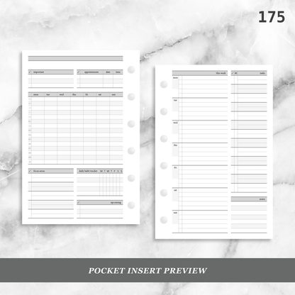 175: Stripes Weekly w/ Prioritized ABC Task List, Small Timed Schedule