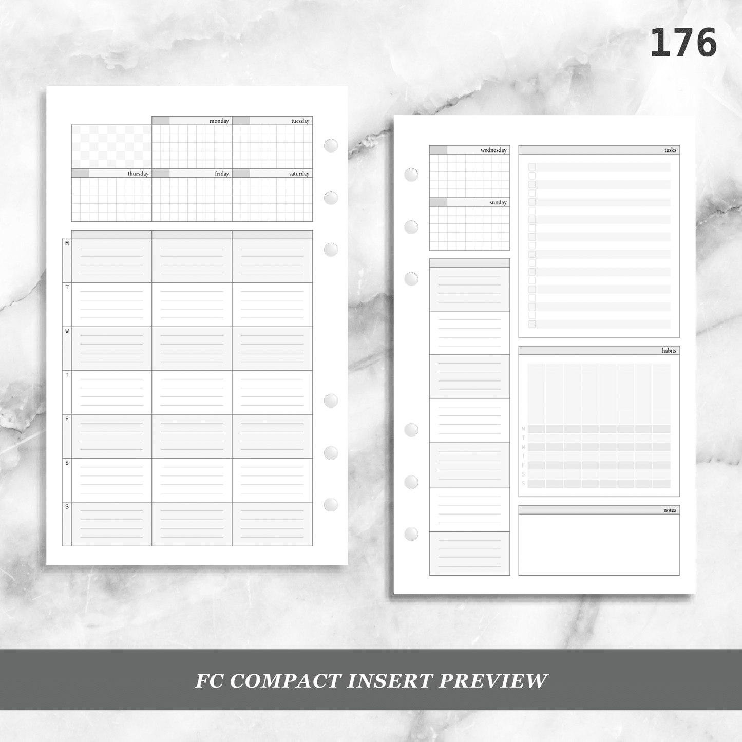 176: Small Weekly Wo2P w/ Categories Habits Tasks