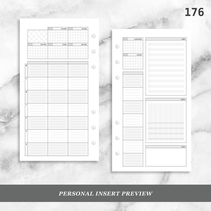 176: Small Weekly Wo2P w/ Categories Habits Tasks