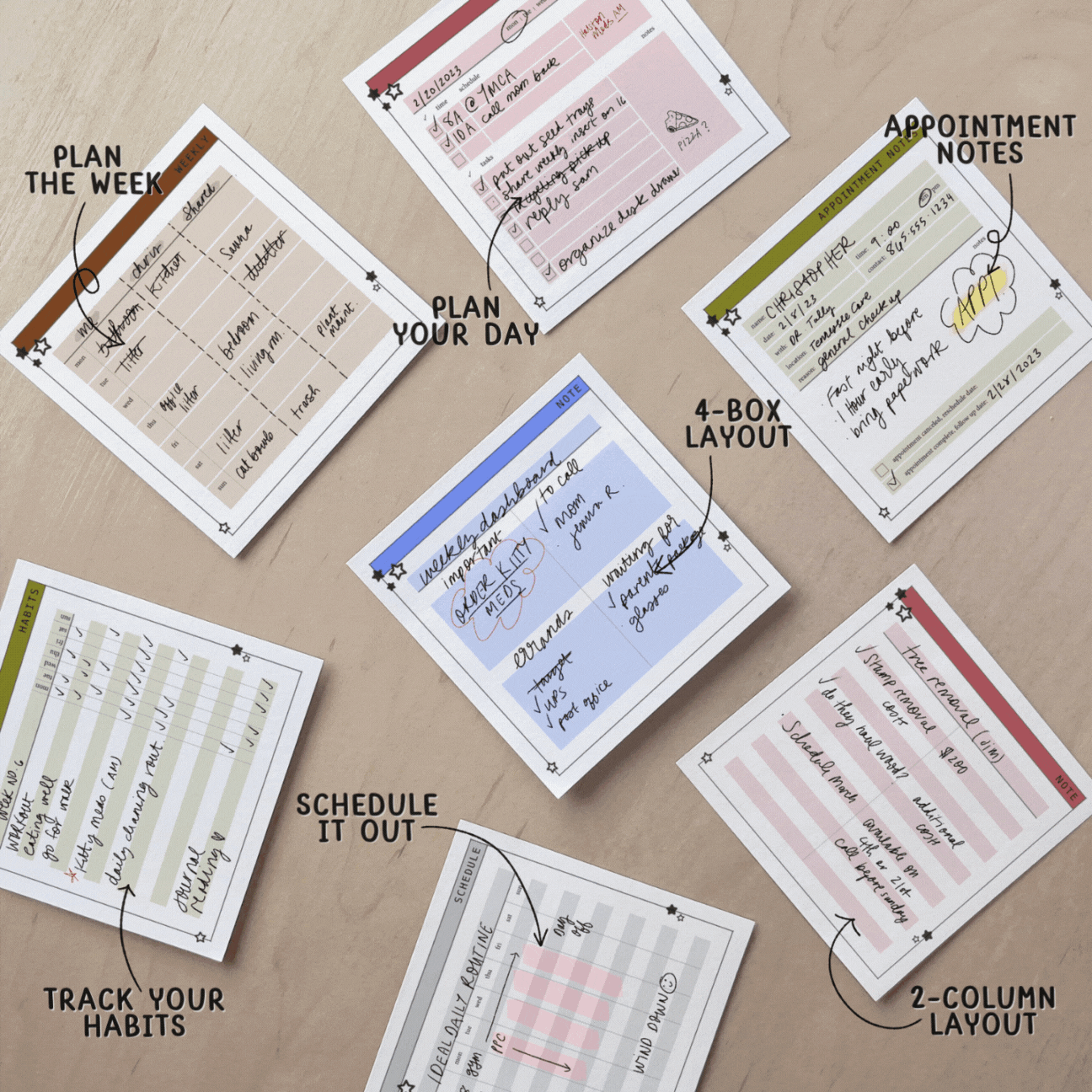 Sticky Note Plan Starry Sticky Notes – Peanuts Planner Co.